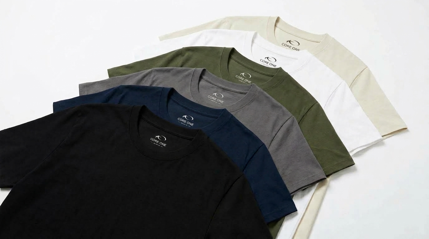 Core One tees in six colors