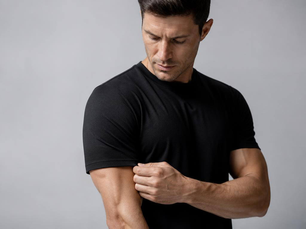 Detail of Core One sleeve and fabric drape