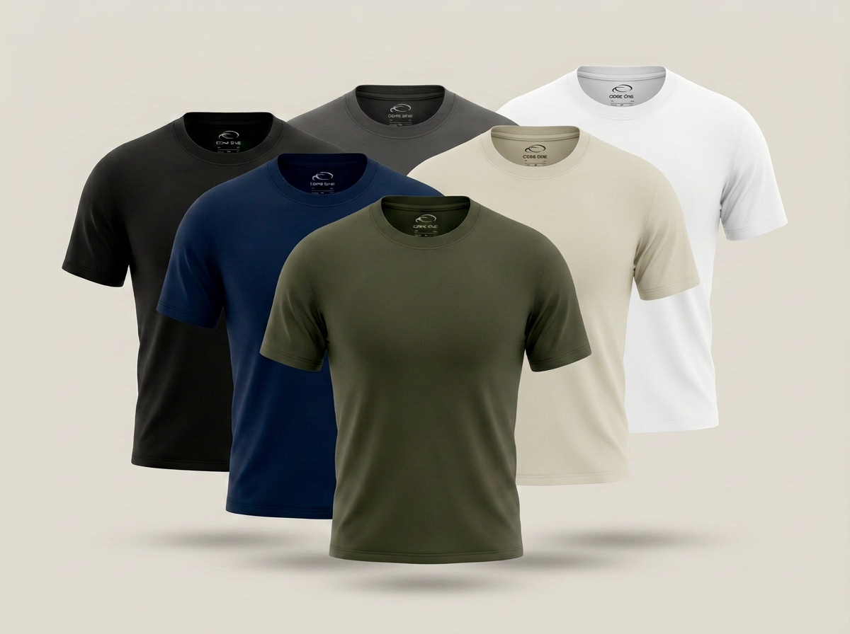 Mixed — all 6 colors Core One tee lineup